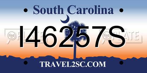 I46257S South Carolina License Plate