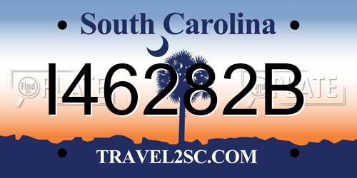 I46282B South Carolina License Plate