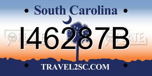 I46287B South Carolina License Plate