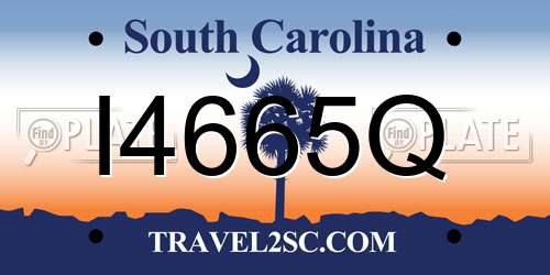 I4665Q South Carolina License Plate