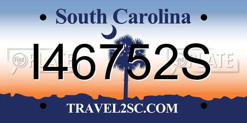 I46752S South Carolina License Plate
