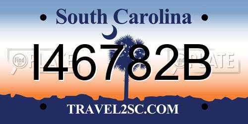 I46782B South Carolina License Plate