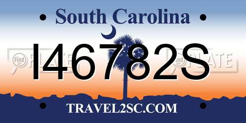 I46782S South Carolina License Plate