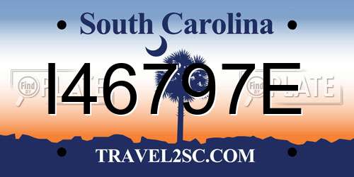 I46797E South Carolina License Plate