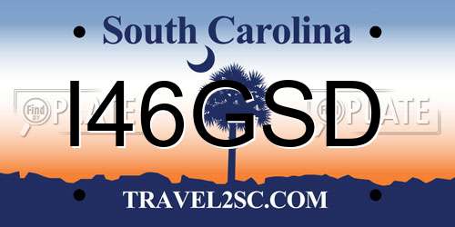 I46GSD South Carolina License Plate