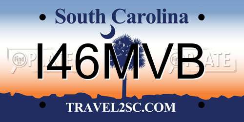 I46MVB South Carolina License Plate
