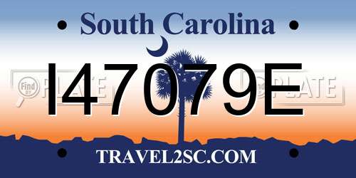 I47079E South Carolina License Plate