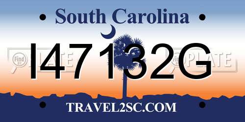 I47132G South Carolina License Plate