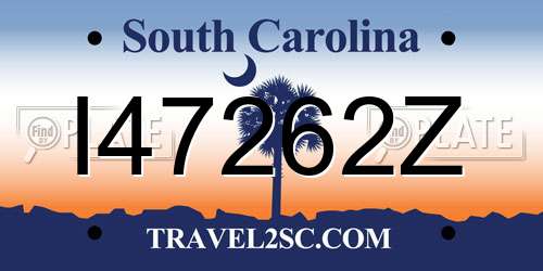 I47262Z South Carolina License Plate