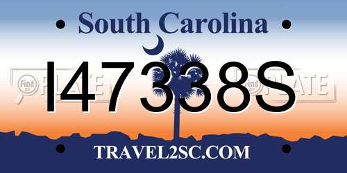 I47338S South Carolina License Plate