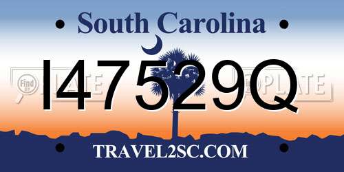 I47529Q South Carolina License Plate