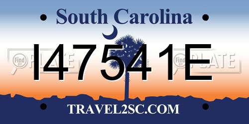 I47541E South Carolina License Plate