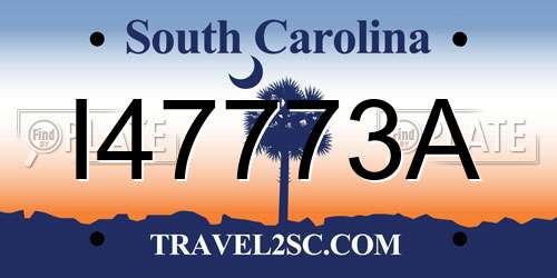 I47773A South Carolina License Plate