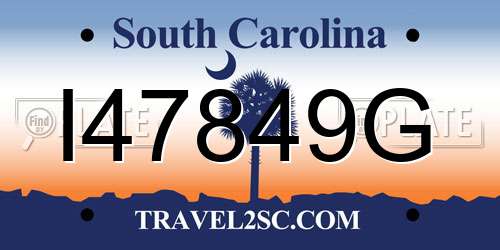 I47849G South Carolina License Plate
