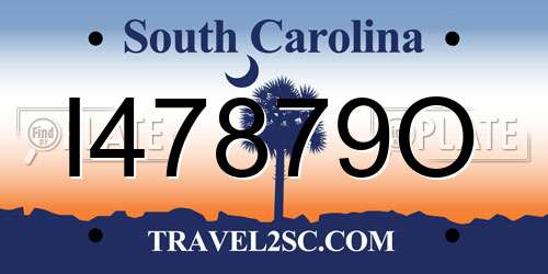 I47879O South Carolina License Plate
