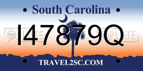 I47879Q South Carolina License Plate