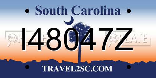 I48047Z South Carolina License Plate