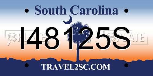 I48125S South Carolina License Plate