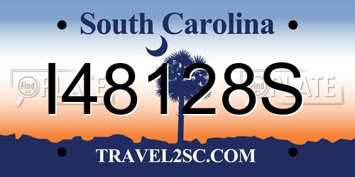 I48128S South Carolina License Plate