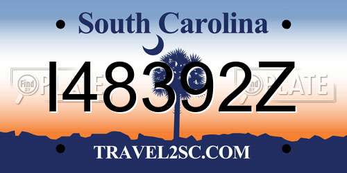 I48392Z South Carolina License Plate