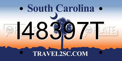 I48397T South Carolina License Plate