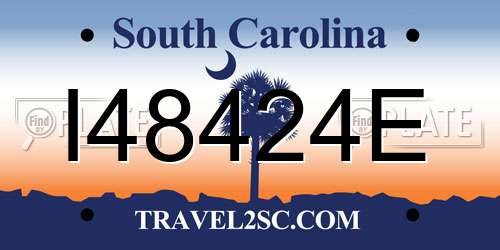 I48424E South Carolina License Plate