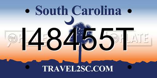 I48455T South Carolina License Plate