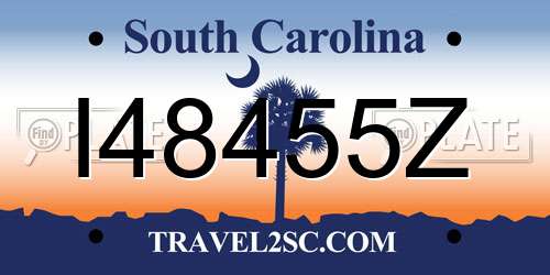 I48455Z South Carolina License Plate
