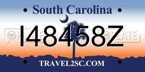 I48458Z South Carolina License Plate