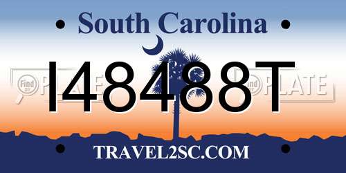 I48488T South Carolina License Plate
