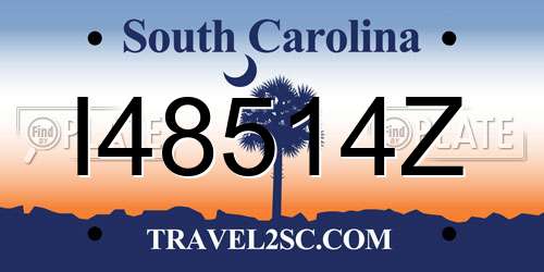 I48514Z South Carolina License Plate