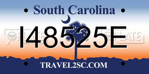 I48525E South Carolina License Plate