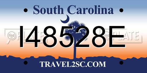 I48528E South Carolina License Plate