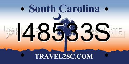 I48533S South Carolina License Plate