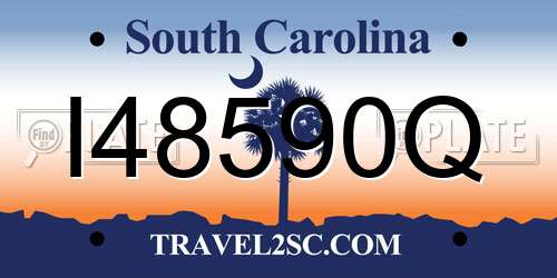 I48590Q South Carolina License Plate