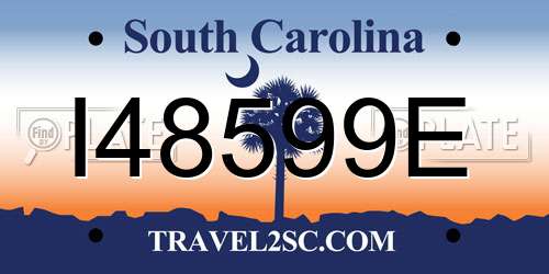 I48599E South Carolina License Plate