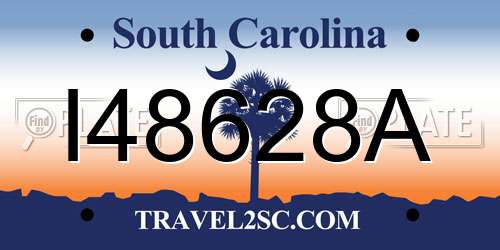 I48628A South Carolina License Plate
