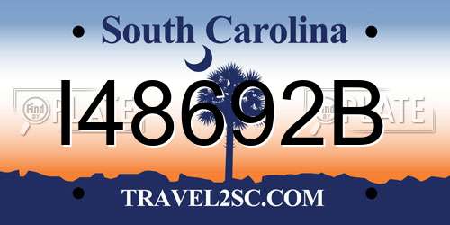 I48692B South Carolina License Plate