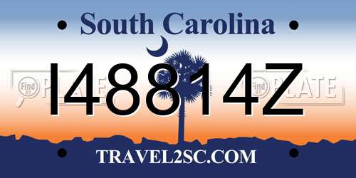 I48814Z South Carolina License Plate