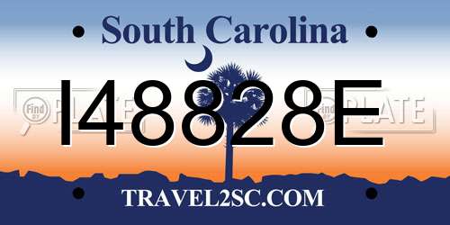I48828E South Carolina License Plate