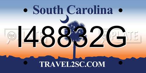 I48832G South Carolina License Plate