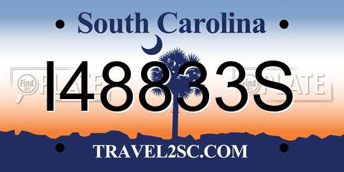I48833S South Carolina License Plate