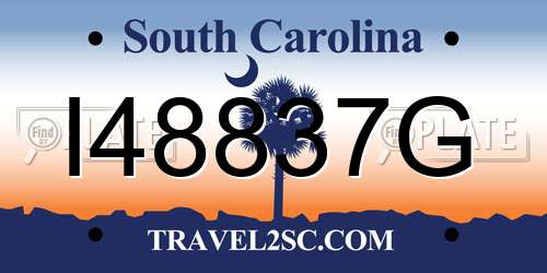 I48837G South Carolina License Plate