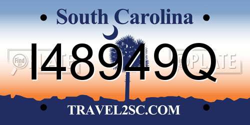 I48949Q South Carolina License Plate