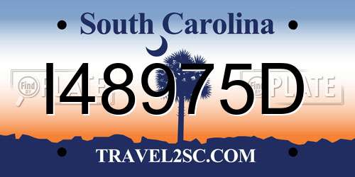 I48975D South Carolina License Plate