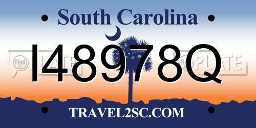 I48978Q South Carolina License Plate