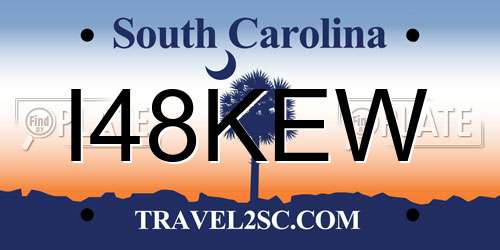 I48KEW South Carolina License Plate
