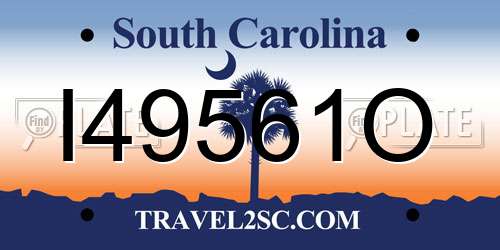 I49561O South Carolina License Plate
