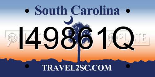 I49861Q South Carolina License Plate