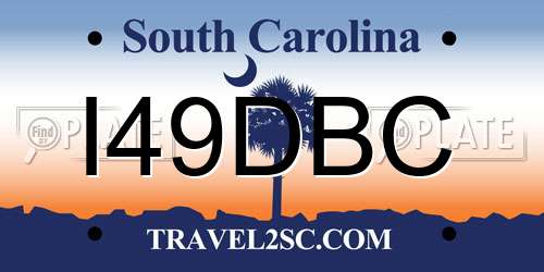 I49DBC South Carolina License Plate